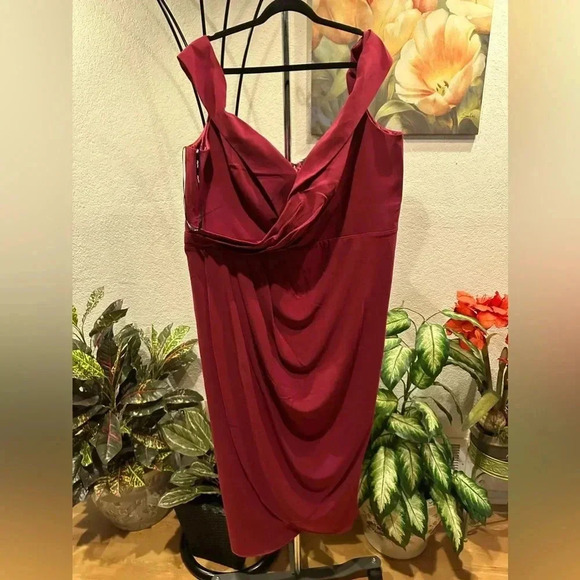 City Chic Rippled Love Magenta dress size XL/22 - Picture 7 of 11